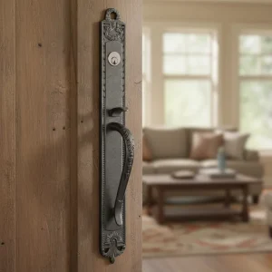 Mechanical Exterior Front Villa Zinc Alloy Polished Door Lock with 3 Brass Keys