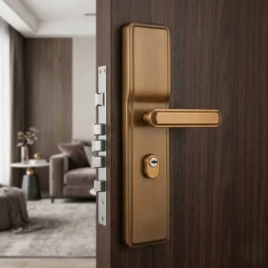 Mechanical High Security Door Lock Modern Panel Exterior Main Door Entrance Locks Set Privacy Door Handle Lock