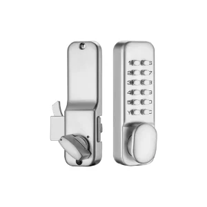Mechanical Keyles Entry Door Lock Mechanical Keypad Door Lock with Handle Waterproof Keyles Gate Lock Outdoor Fence Garage Yard