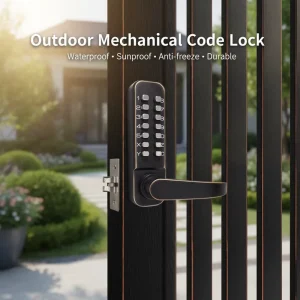 Mechanical Keyless Entry Door Lock with Combination Security Code and Push Button Keypad Anti Theft Waterproof