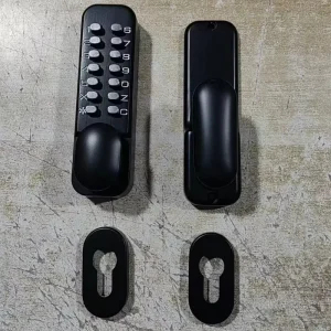 Mechanical Push-Button Door Lock with Handle Keyless Password Entry Security Lock for Apartment Front Doors