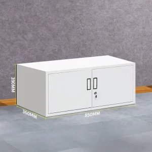 Modern Adjustable Metal Storage Cabinets with Flat Door Durable Construction Key Lock Security for Home Office Steel Locker
