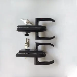 Modern Commercial Office Sliding Glass Door Lock Aluminum Alloy Material 3 Brass Keys Easy Installation Ambidextrous Hotel Villa
