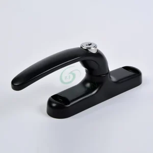 Modern Design Aluminium Window Lock Handle with Keys Black Window Lock Hardware Accessories