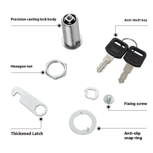 Modern Design Iron Locker Cabinet Door Lock Cylinder Set Includes Key File Cabinet Locks with Mailbox Buckle Furniture Locks