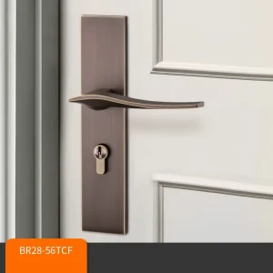 Modern Durable Mechanical Panel Lock for Home Interior Doors with Minimalist Design Bedroom Wooden Door Handle