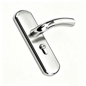 Modern Ergonomic Curved Door Handle Lock Set Silent Stainless Steel Oval Plate Mortise Lock for Home and Hotel Security