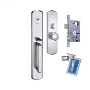Modern Large-Handle Mechanical Lock for Indoor Wooden Doors with Ambidextrous Design for Villas and Apartments