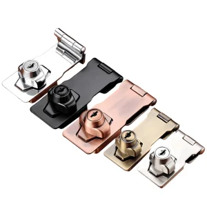 Modern Two in One Living Room Furniture Lock with Key (2 Keys) for Cabinet Door Drawer Wardrobe Desk 90 Rotation Buckle Plate