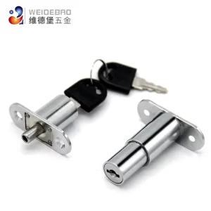 Modern Zinc Alloy Brass Key Push Furniture Lock for Bedroom Hotel Bathroom Kitchen Cabinets and Drawers