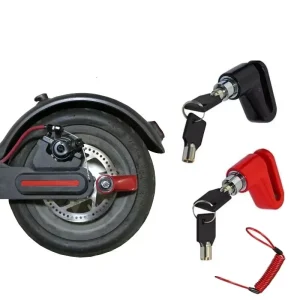 Motorcycle Bike Anti Theft Disc Brake Lock with 1.2M Spring Reminder Rope Electric Scooter Lock Accessories