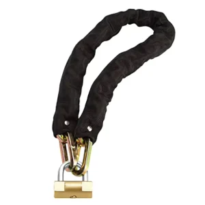 Motorcycle Chain Lock with Padlock for Motorcycles and E-Bikes, 8mm/10mm/12mm Diameter