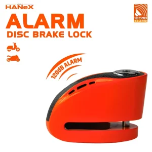 Motorcycle and Bicycle Alarm Disc Lock with Push-Down Locking Mechanism
