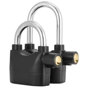 Multi Color Aluminum Alloy Bicycle Motorcycle Lock High Security Padlock Chain with Key and Alarm Function