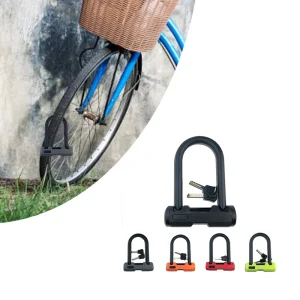 Multicolor Heavy-Duty Solid Steel U-Lock with 2 Spare Keys