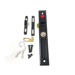 NT S12009 Modern Aluminum Alloy Single Sliding Door Lock with Keys White Black Easy Installation via Screw