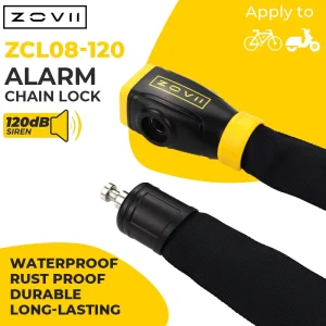 New Design IP67 Waterproof Anti Shear Alarm Bike Chain Lock Durable Long Lasting E bike Scooter Lock Chain