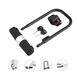 New Portable Anti Theft U Lock Mounting Bracket Heavy Duty Foldable Waterproof Bicycle Lock for Mountain Folding Fixed Gear