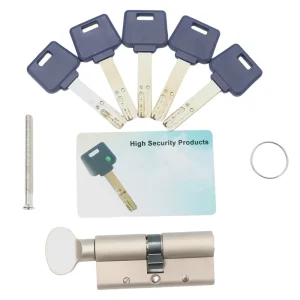 Nickel-Plated Euro Profile Thumb-Turn Brass Lock Cylinder