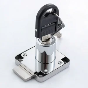 Nickel Plated Zinc Alloy Cabinet Lock with Iron Plastic Keys Furniture Lock for Bedroom Drawers Home Use
