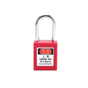 OEM 38mm Steel Nylon Shackle ABS Plastic Body Safe Lock with Master Key Safety Padlock