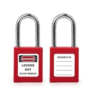 OEM Brand High Security Steel Shackle Industrial Safety Lockout Padlock Keyed Alike Locking 38mm Shackle Length Nylon