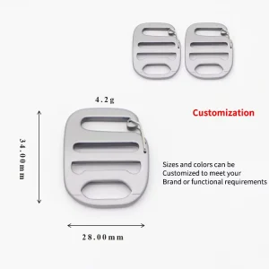 OEM Custom Lightweight Aluminum Alloy Lock Pin Buckle Metal Webbing Fastener for Backpack Pet Collar Luggage Strap Outdoor Gear
