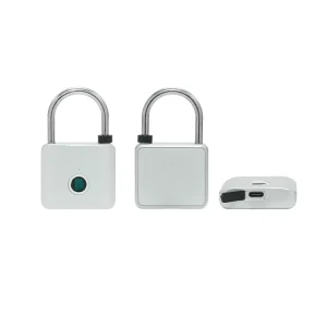 OEM Safety Keyless Electrical Waterproof Biometric Pad Lock Outdoor Stainless Steel Intelligent Padlock With Finger Print