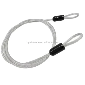 OEM Stainless Steel Portable Bicycle Cable Lock with Double Security, End Loops, and Spring-Type Design