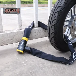 Outdoor Anti theft Waterproof Bicycle Chain Lock High Safety Protect 120db Alarm Chain Bike Lock
