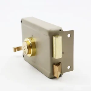 Outdoor Metal Gate Mechanical Iron Lock Case Brass Cylinder Rim Lock 111A with 3 Computer Keys