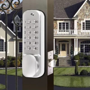 Outdoor Popular Keyed Zinc Alloy Push Button Keyless Door Lock Security Code Mechanical Door Lock