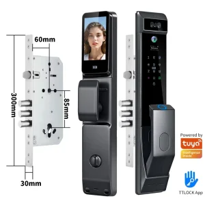 Outdoor Waterproof Electronic Security Lock with Fingerprint, Camera, and Digital Smart Door Lock