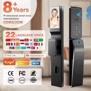 Outdoor Waterproof Electronic Security Lock with Fingerprint Digital Access and Camera