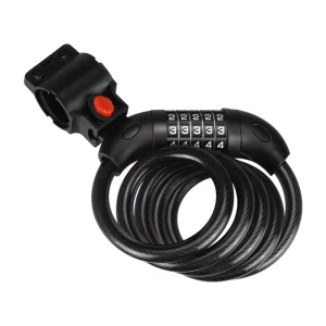 PVC Coated Steel Cable 5 Digit Combination Resettable Lightweight Portable Anti Theft Security Bicycle Lock For Mountain Road