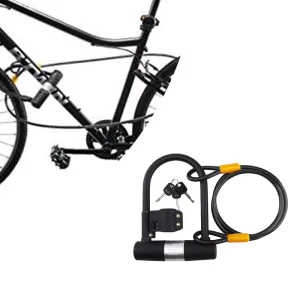 PVC Outer U-Shaped Bicycle Combination Lock with Wear-Resistant Hardened Steel and Anti-Cut Design