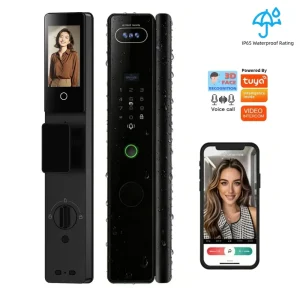 Palm Vein 3D Face Recognition Intelligent Entrance Electronic Smart Door Lock Camera Security Lock Tuya WiFi
