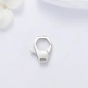 Personalized Silver Sterling 925 Standard Oxidized Pull Tab Shape Lobster Claw Clasp Lock Accessories Jewelry Supplies