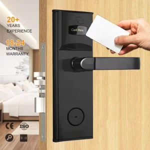 Polished Stainless Steel Electronic Hotel Door Lock System RFID Key Card Smart Lock Anti-Theft Waterproof RF101