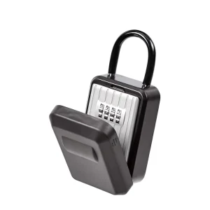 Portable 4 Digit Combination Resettable Code Key Lock Box Waterproof Indoor Outdoor Removable Shackle Wall Mounted Storage Unit