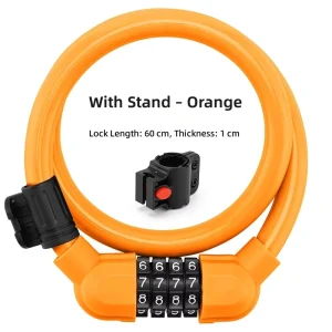 Portable 4-Digit Combination Ring Lock, Waterproof and Rustproof, for Mountain Bikes, E-Bikes and Motorcycles