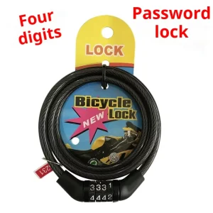 Portable Durable Waterproof Anti Theft Mini Combination Steel Wire Cable Chain Lock for MTB Mountain Road Bike Electric Scooter