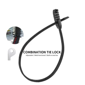 Portable Multi Purpose Zip Tie Password Locks Motorcycle Helmet Lock Mountain Bike Cable Ties Locks