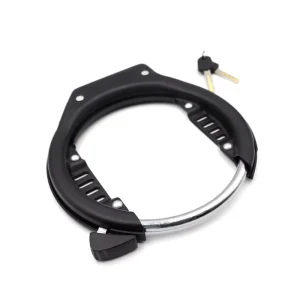 Portable Steel Horseshoe Bicycle Lock with Key and Waterproof Construction