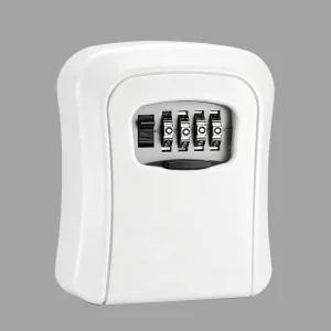 Portable Waterproof Aluminum 4digit Password Lock Box Wall mounted Key Safe Security Lock Product for Security. Quick