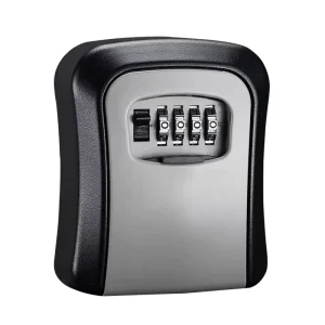 Portable Waterproof Aluminum Alloy 4 Digit Combination Lock Box Wall Mount Key Safe Security Padlocks Product Safe and Convenient