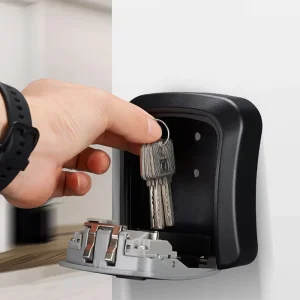 Portable Waterproof Aluminum Alloy 4 Digit Combination Lock Box Wall Mount Key Safe SecurityPadlocks ProductSafe and Convenient