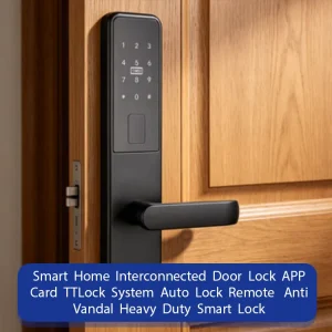 Powder-Sprayed Panel Smart Lock with Standard Handle for Homes Apartments and Hotels