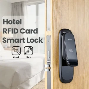 Premium Anti theft Smart Door Lock Solid Aluminum Alloy Structure Supports Card and Key Dual Unlocking Modes