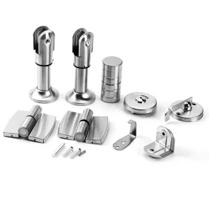 Public Bathroom Washroom Cubicle Stainless Steel Adjustable Legs Fittings Toilet Partition Accessories Door Lock Hardware